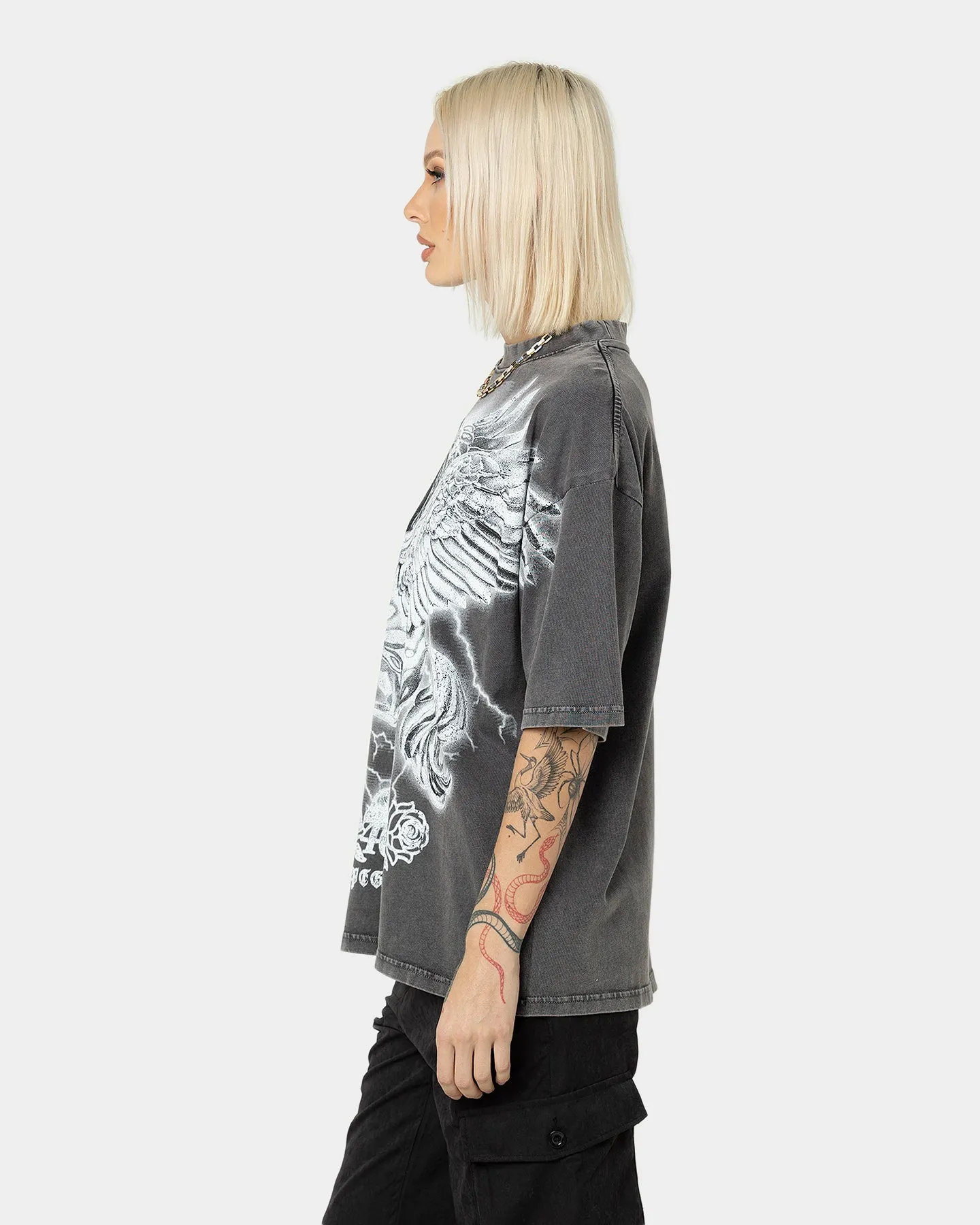 404 Pegasus Vintage T-Shirt Charcoal