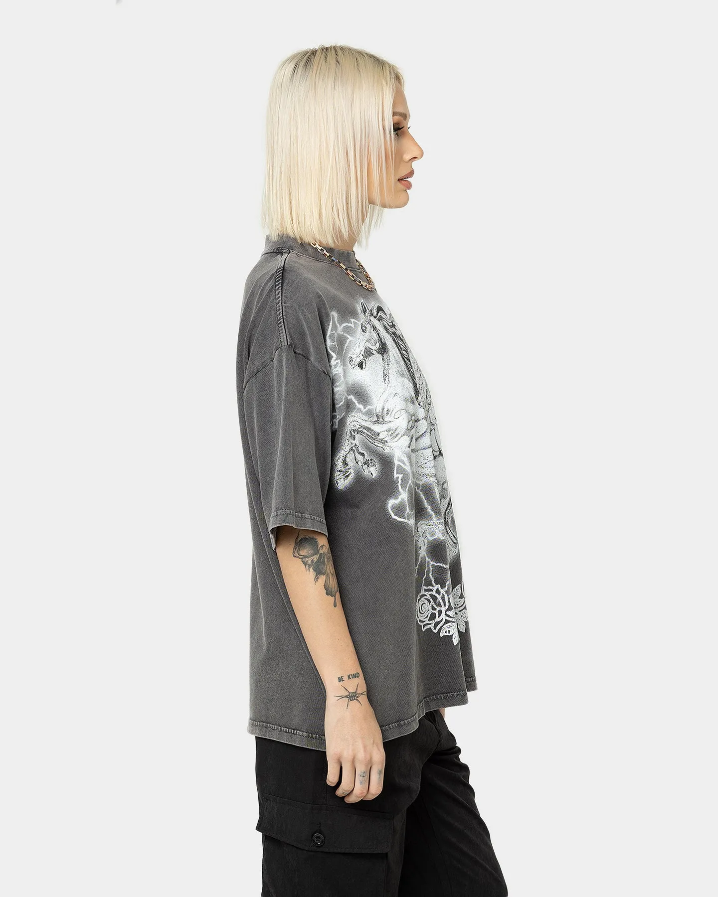 404 Pegasus Vintage T-Shirt Charcoal