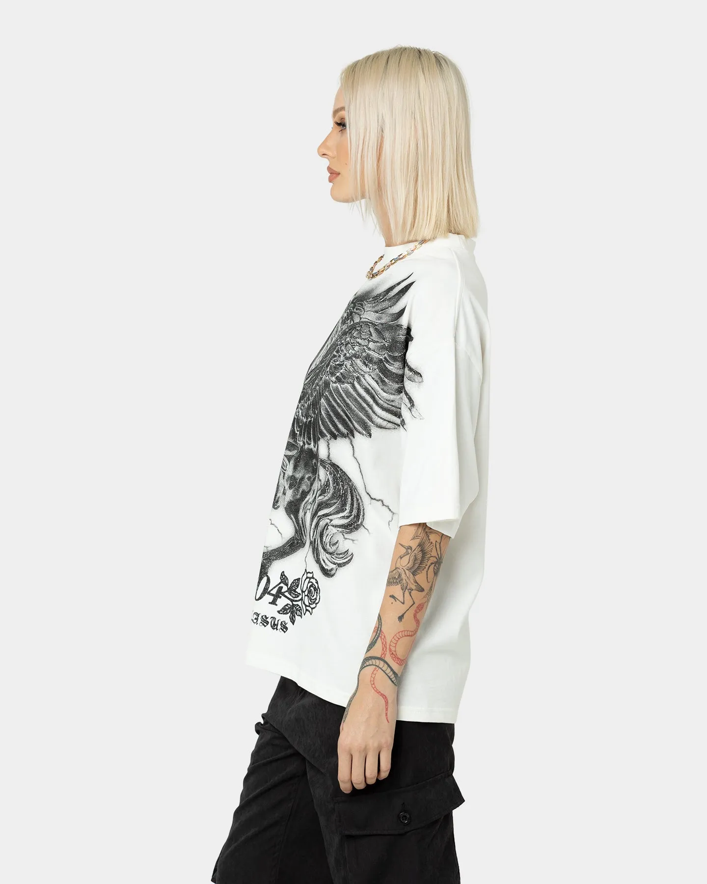 404 Pegasus Vintage T-Shirt Off White