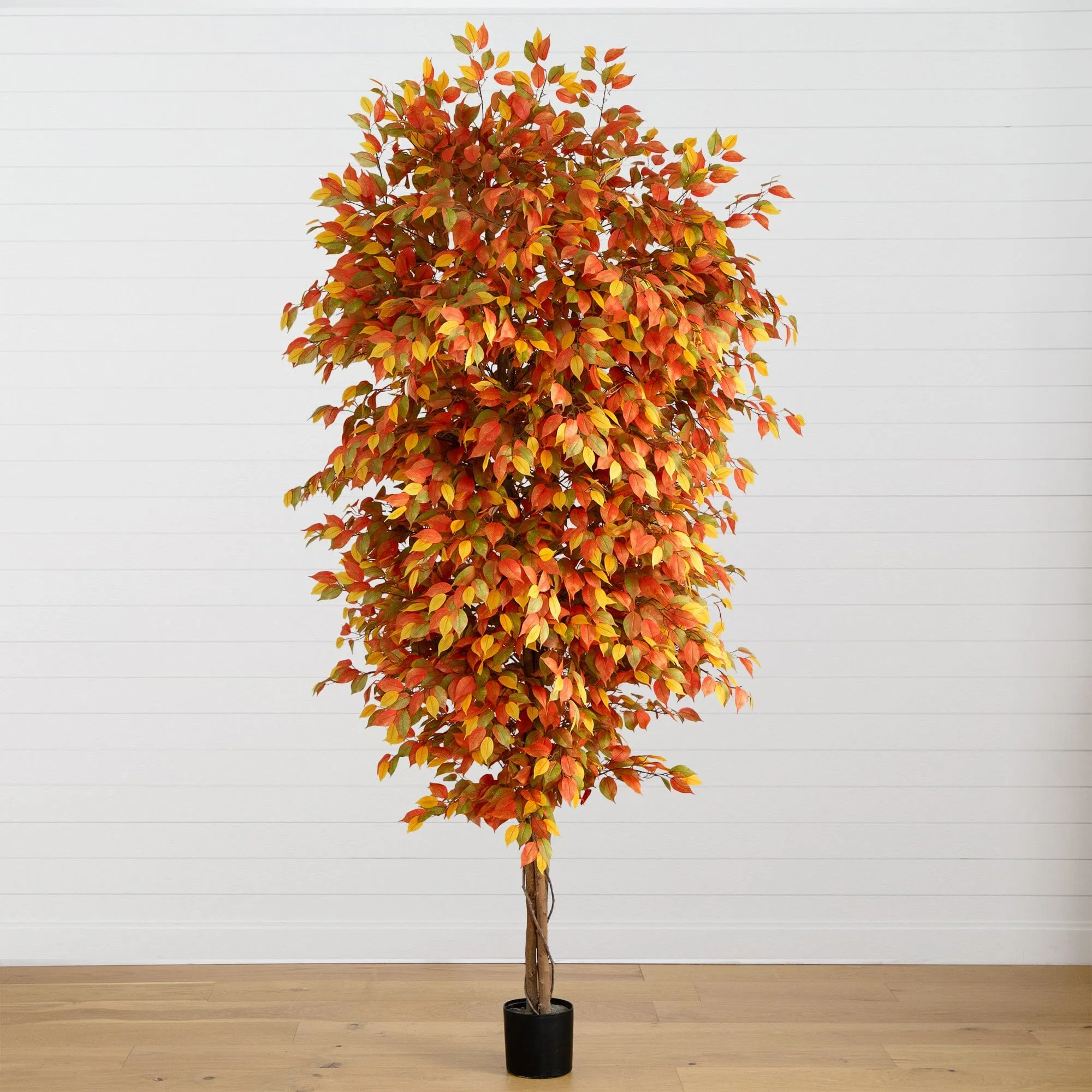 9’ Autumn Ficus Artificial Fall Tree