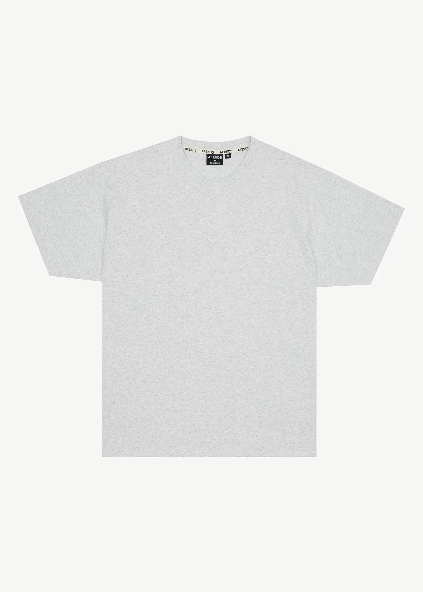 AFENDS Mens Genesis - Heavy Boxy Tee - Grey Marle