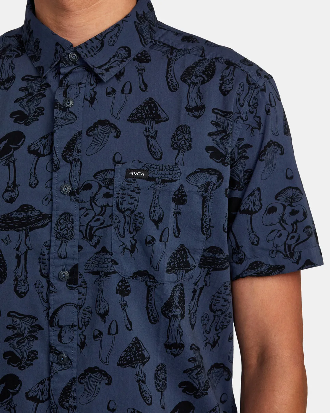 Alex Matus Mushroom Short Sleeve Shirt - Moody Blue