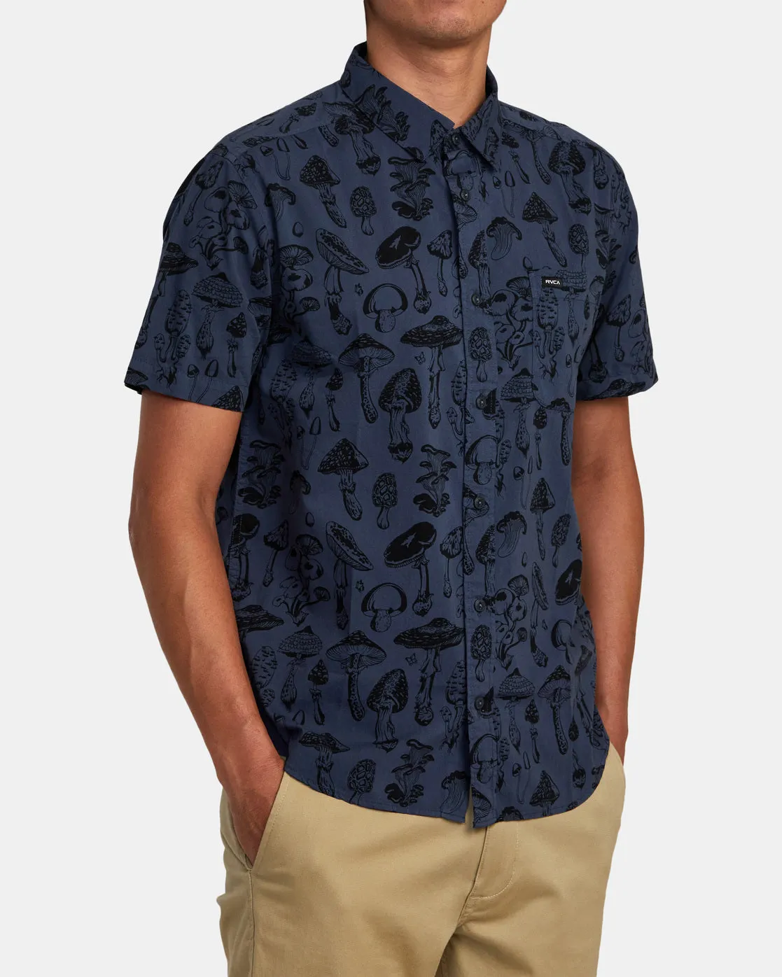 Alex Matus Mushroom Short Sleeve Shirt - Moody Blue