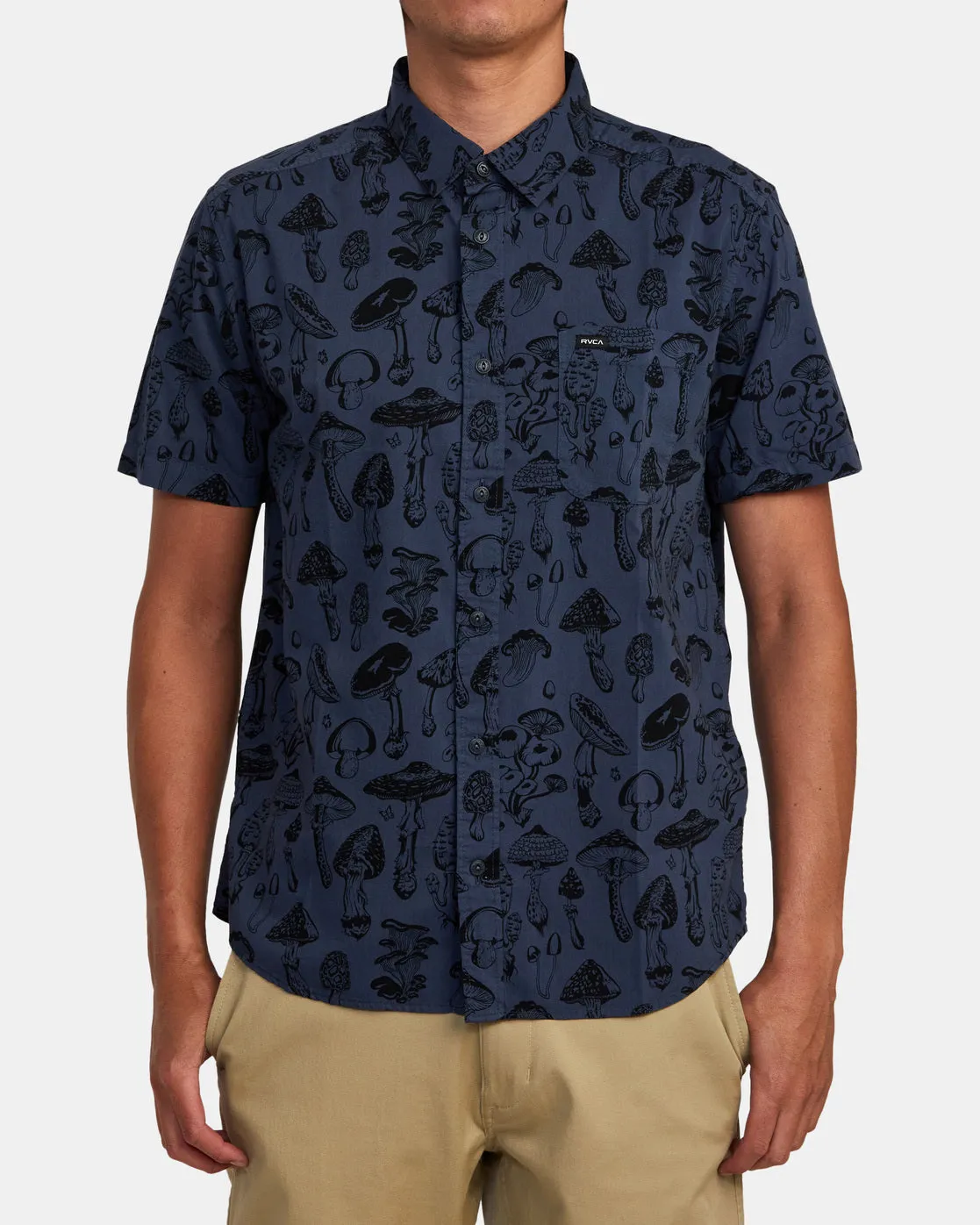 Alex Matus Mushroom Short Sleeve Shirt - Moody Blue