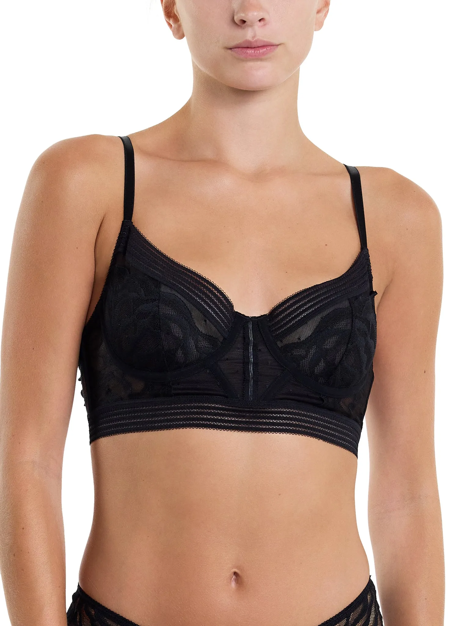 &oh™ Glamorous Grunge Longline Underwire Bra Black Sale