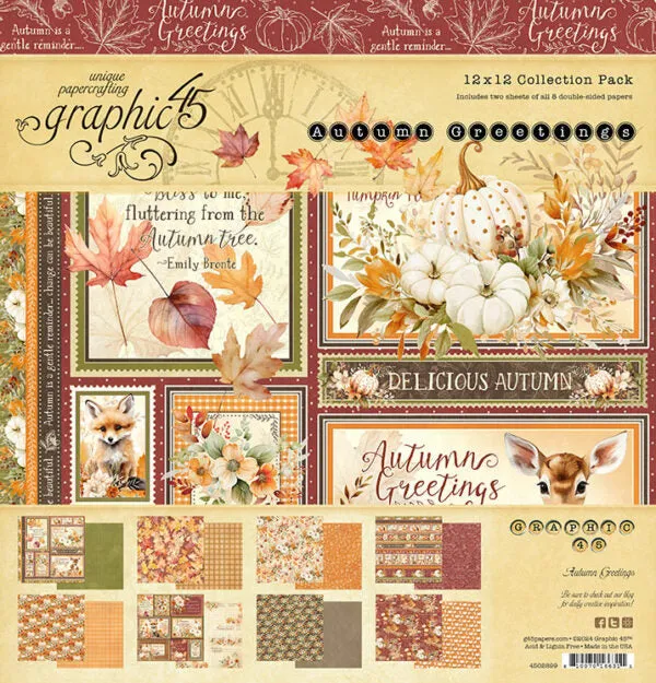 Autumn Greetings 12×12 Collection Pack