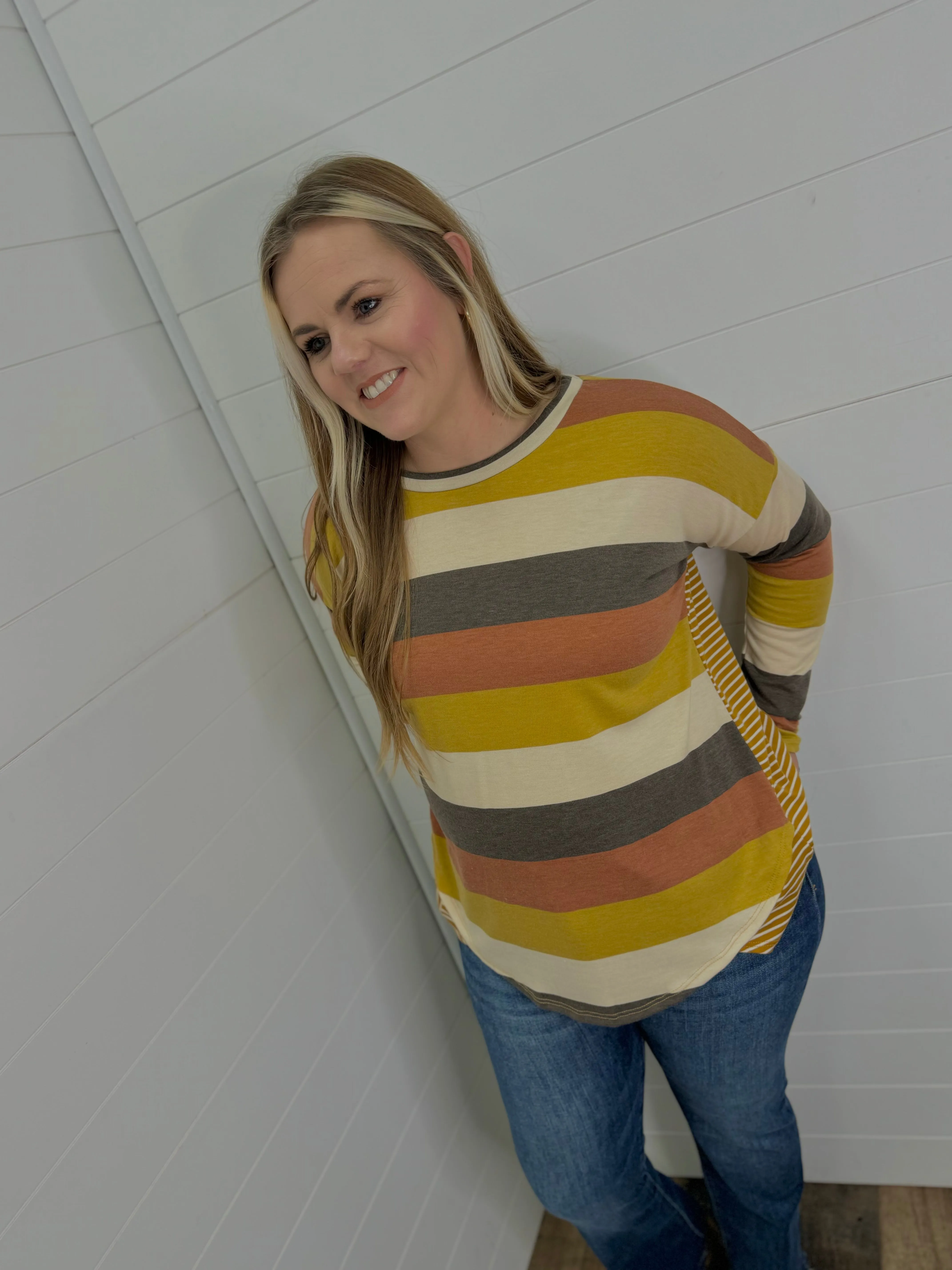 Autumn Stripes Top