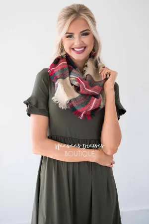 Autumn Stroll Plaid Infinity Scarf