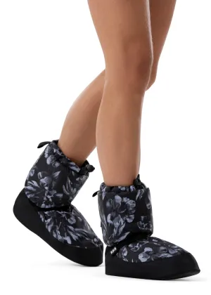 Bloch Toggle Warm-Up Booties (Black Floral)