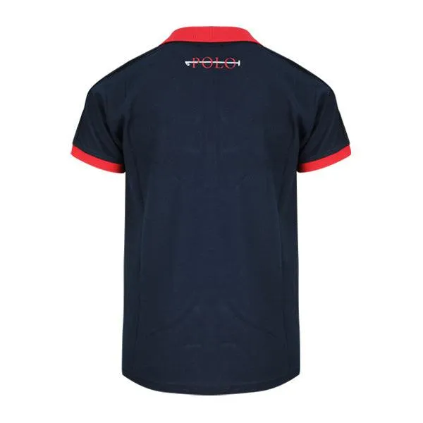 BLUE AND RED SHORT SLEEVE POLO T-SHIRT FOR BOYS