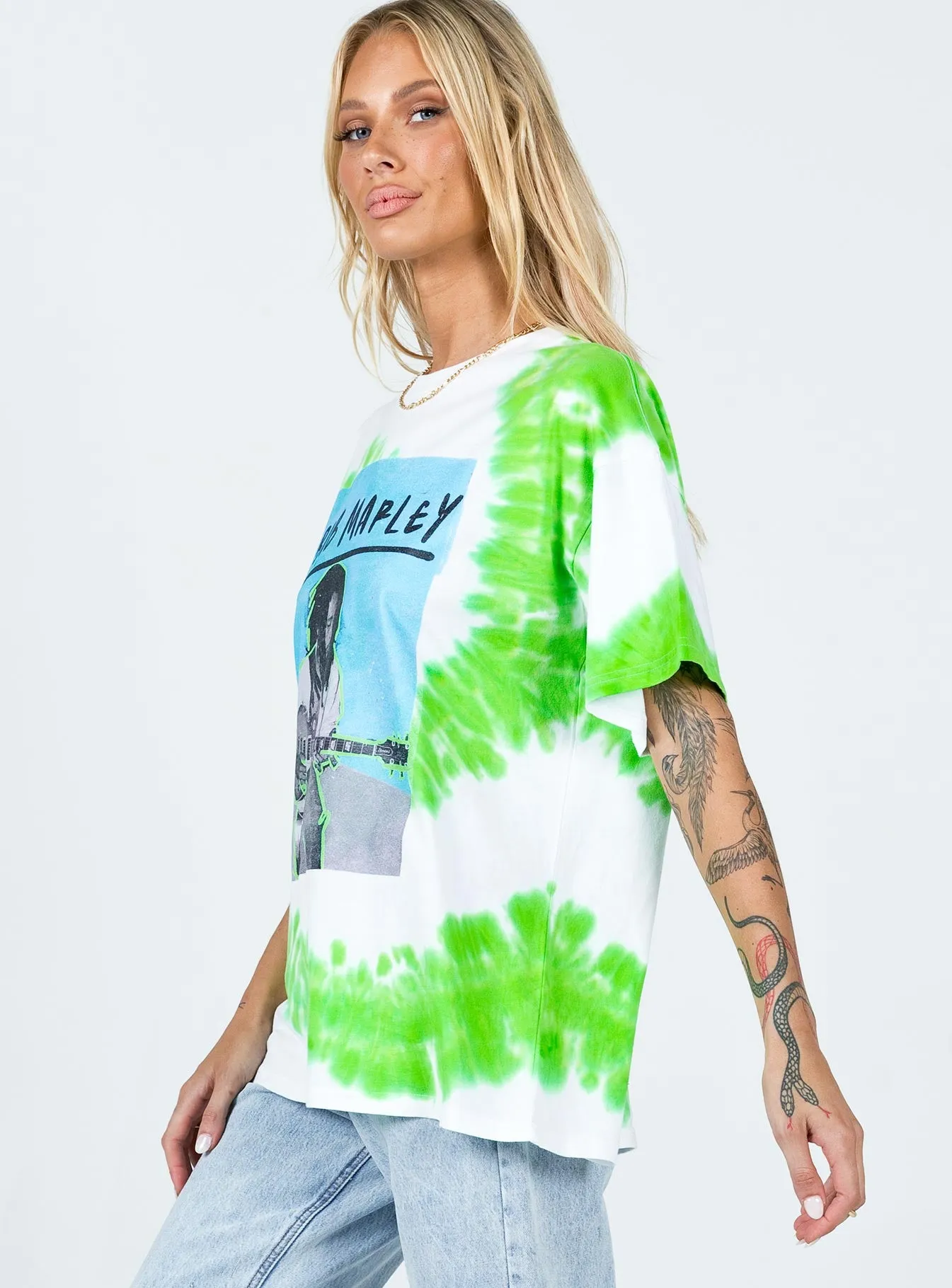 Bob Marley Oversized Tee White