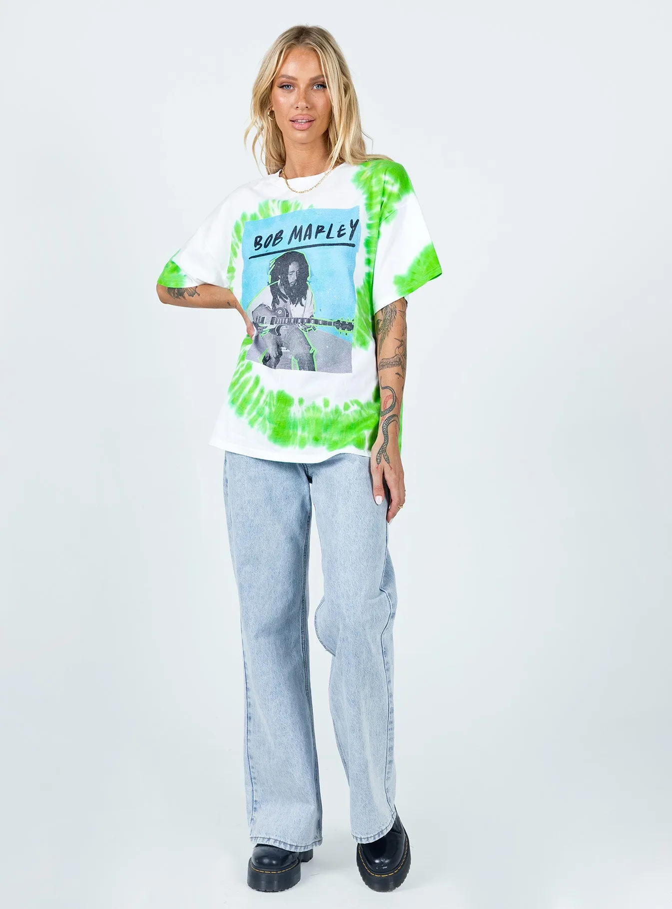 Bob Marley Oversized Tee White