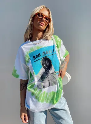 Bob Marley Oversized Tee White