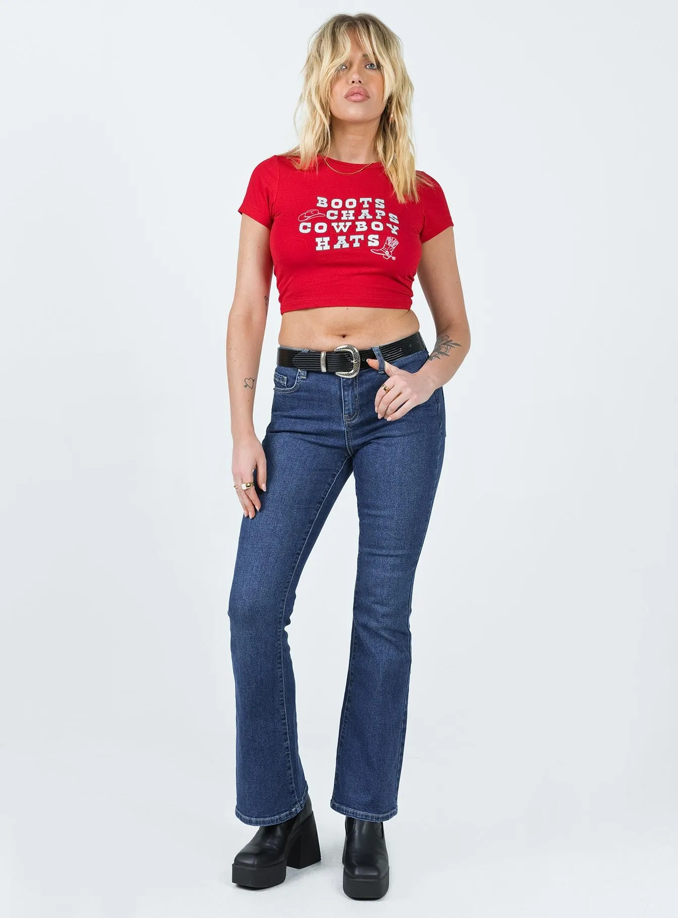 Boots Chaps Tee Red