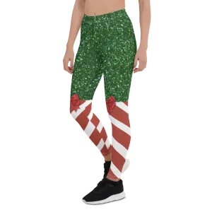 Candy Stripe Christmas Leggings