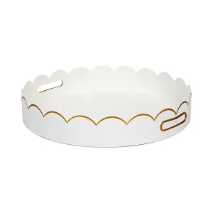 Cece Scalloped Tray in White