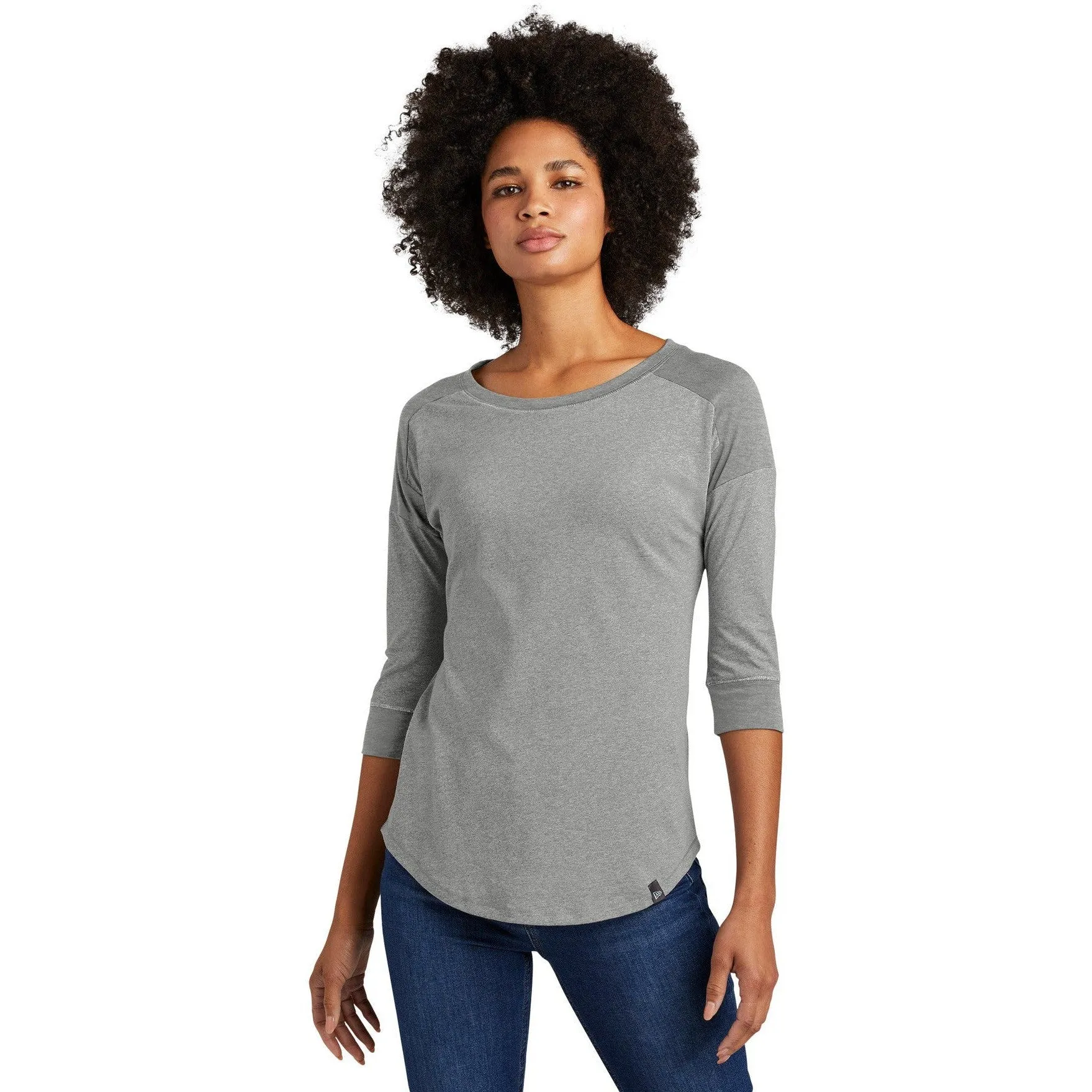 CLOSEOUT - New Era Ladies Heritage Blend 3/4-Sleeve Baseball Raglan Tee