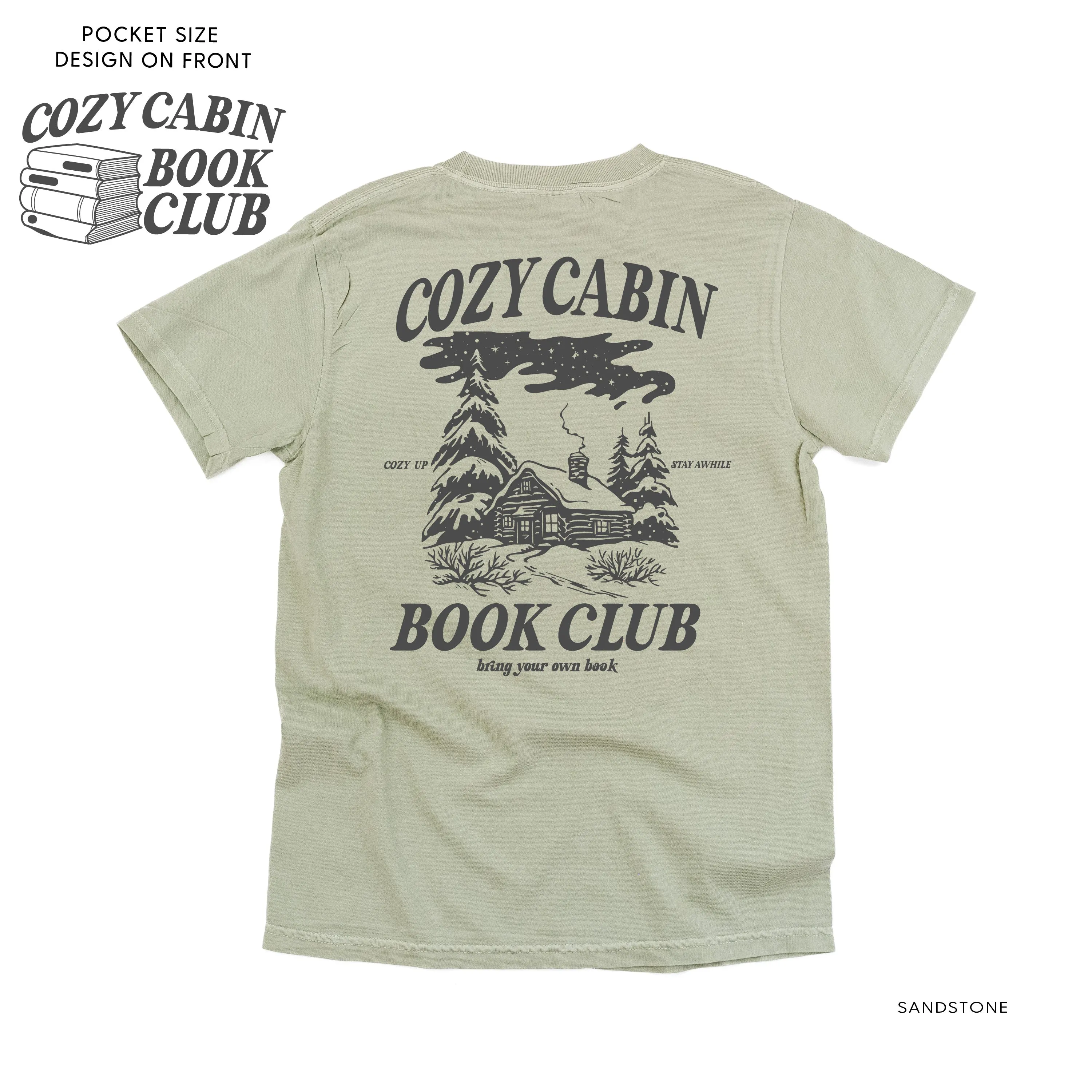 Cozy Cabin Book Club (pf&b)- Comfort Colors Tee