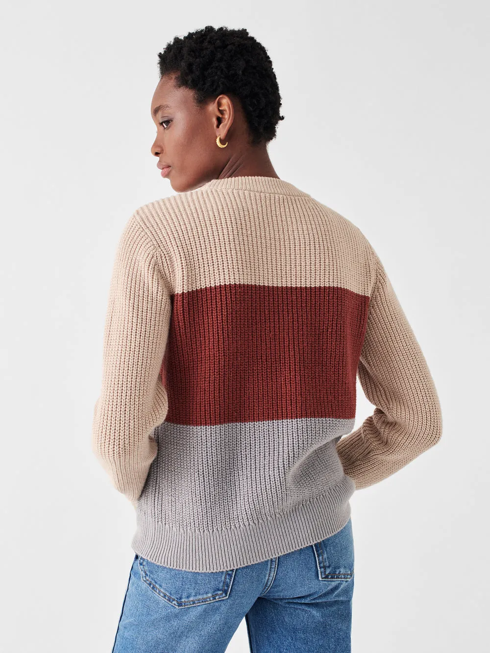 Cozy Cotton Crew in Autumn Colorblock