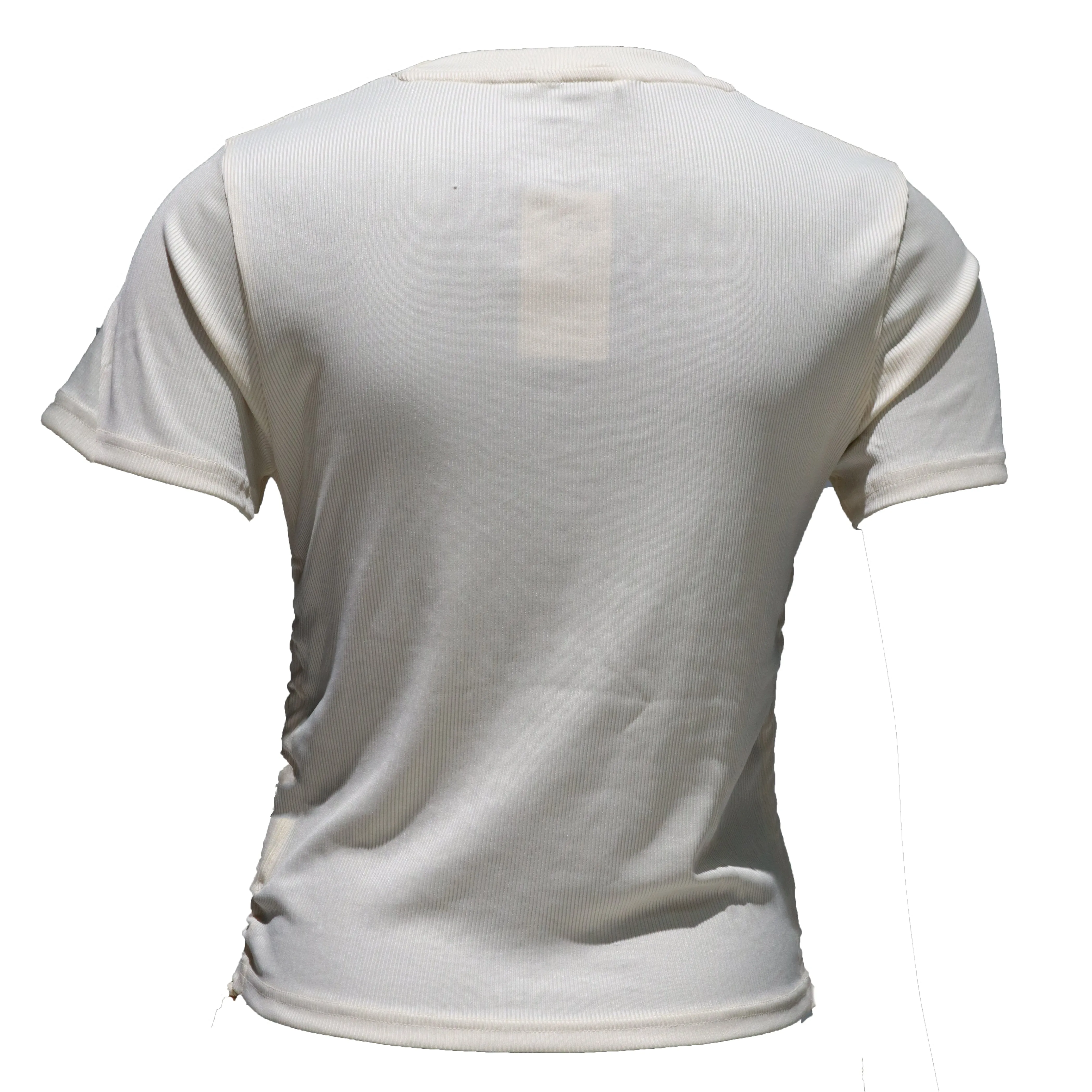 Cream Ruched T-Shirt