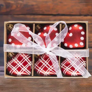 Cute and Glamorous Heart Shaped Christmas Ornament Set