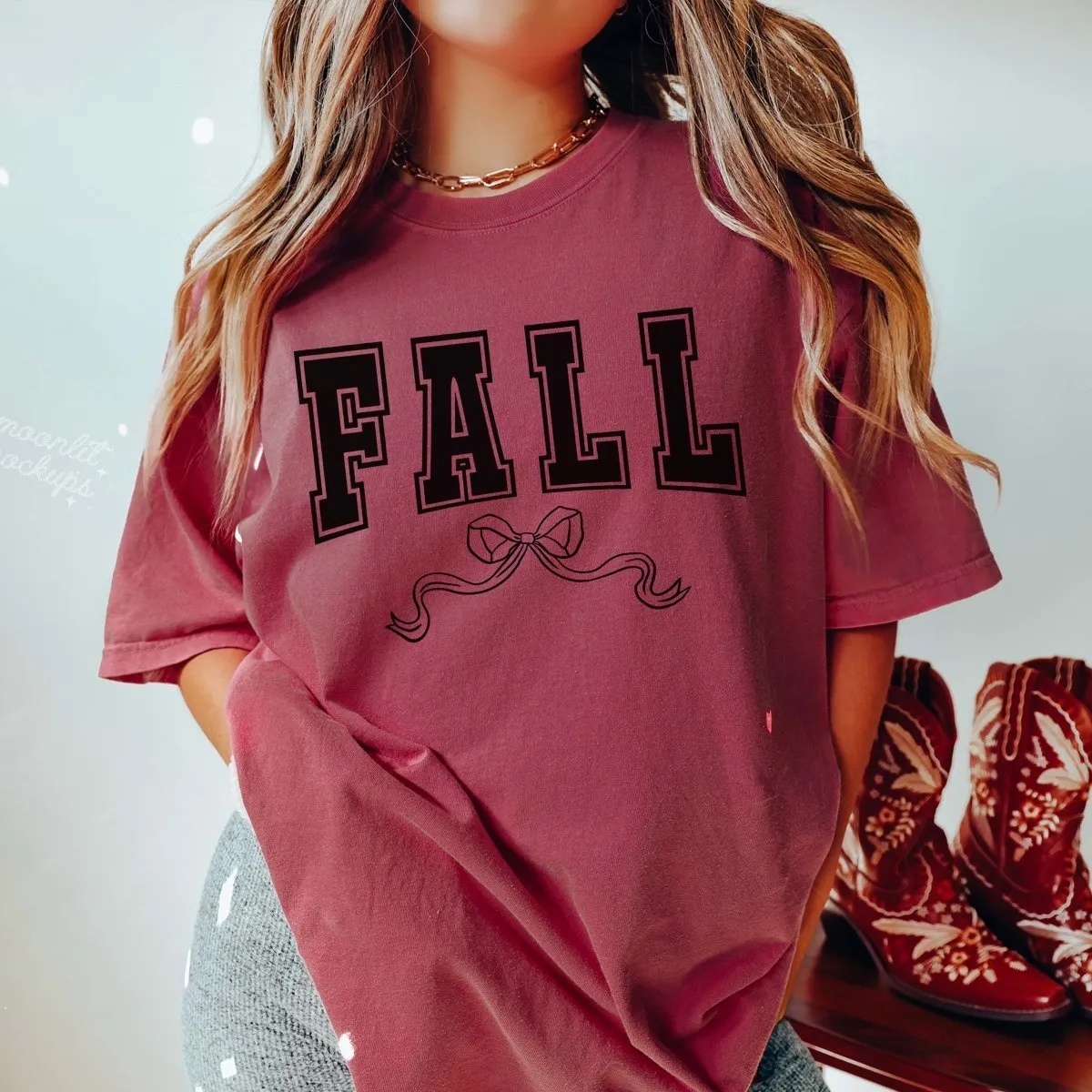 Fall Bow Comfort Color Wholesale Tee - Popular