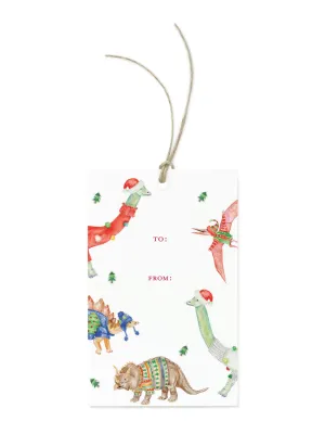 Festive Dinosaur Gift Tags