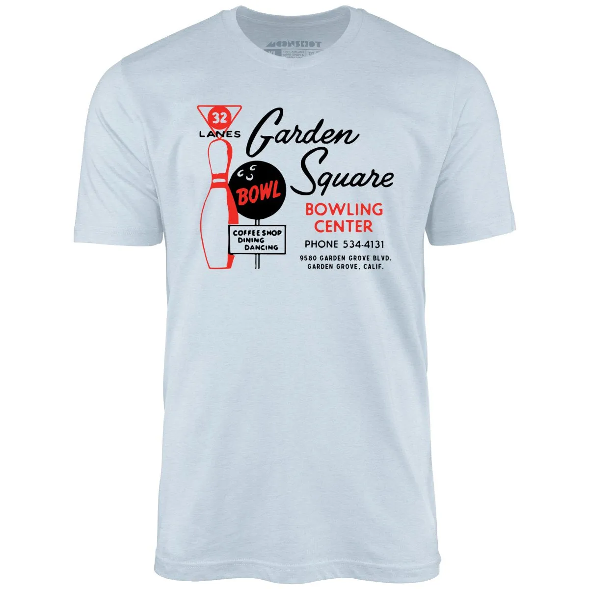 Garden Square Lanes - Garden Grove, CA - Vintage Bowling Alley - Unisex T-Shirt