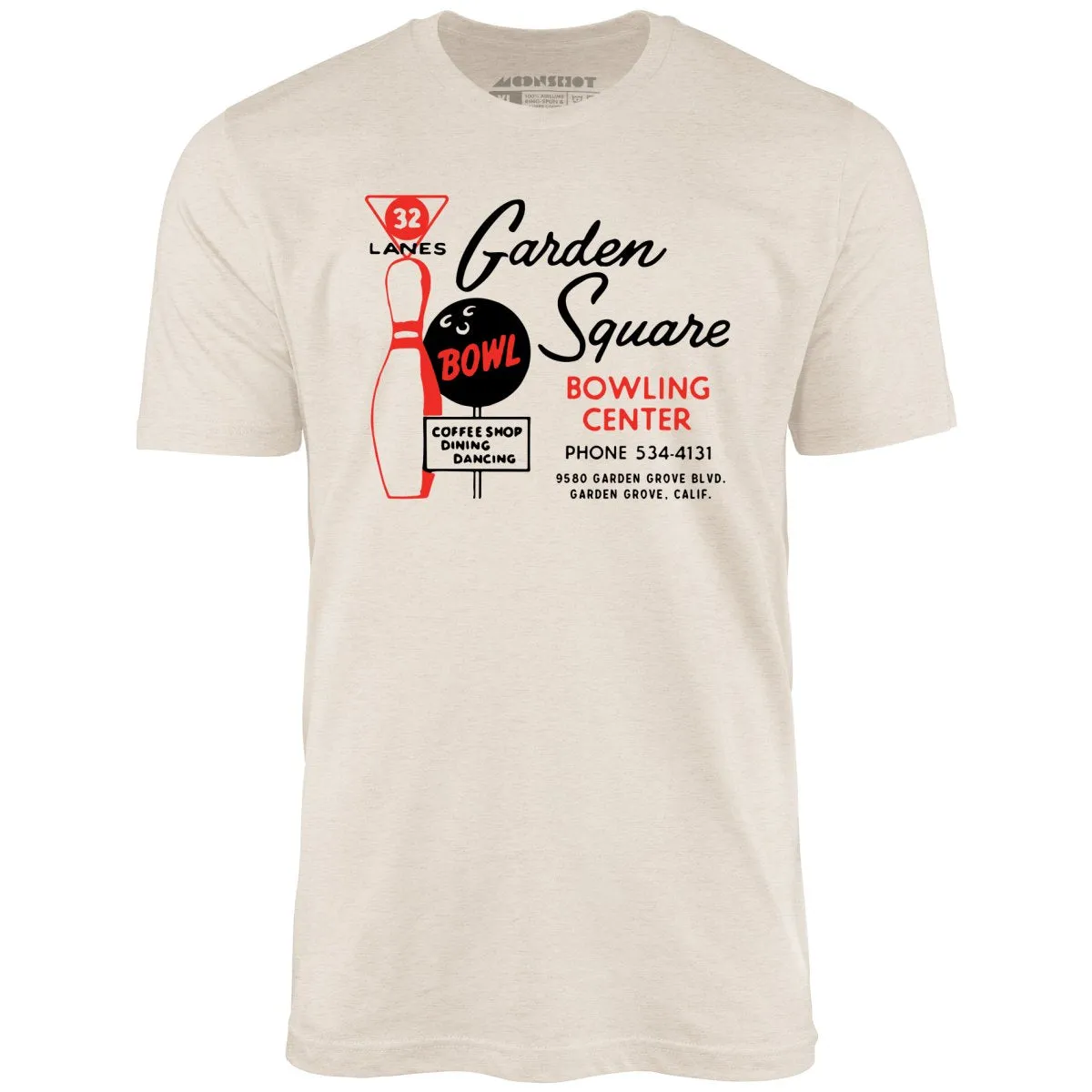 Garden Square Lanes - Garden Grove, CA - Vintage Bowling Alley - Unisex T-Shirt