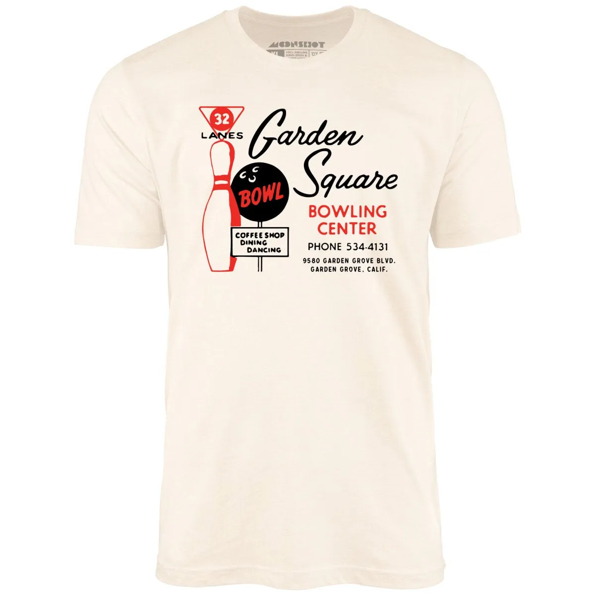 Garden Square Lanes - Garden Grove, CA - Vintage Bowling Alley - Unisex T-Shirt