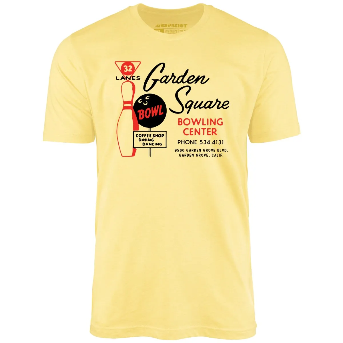 Garden Square Lanes - Garden Grove, CA - Vintage Bowling Alley - Unisex T-Shirt