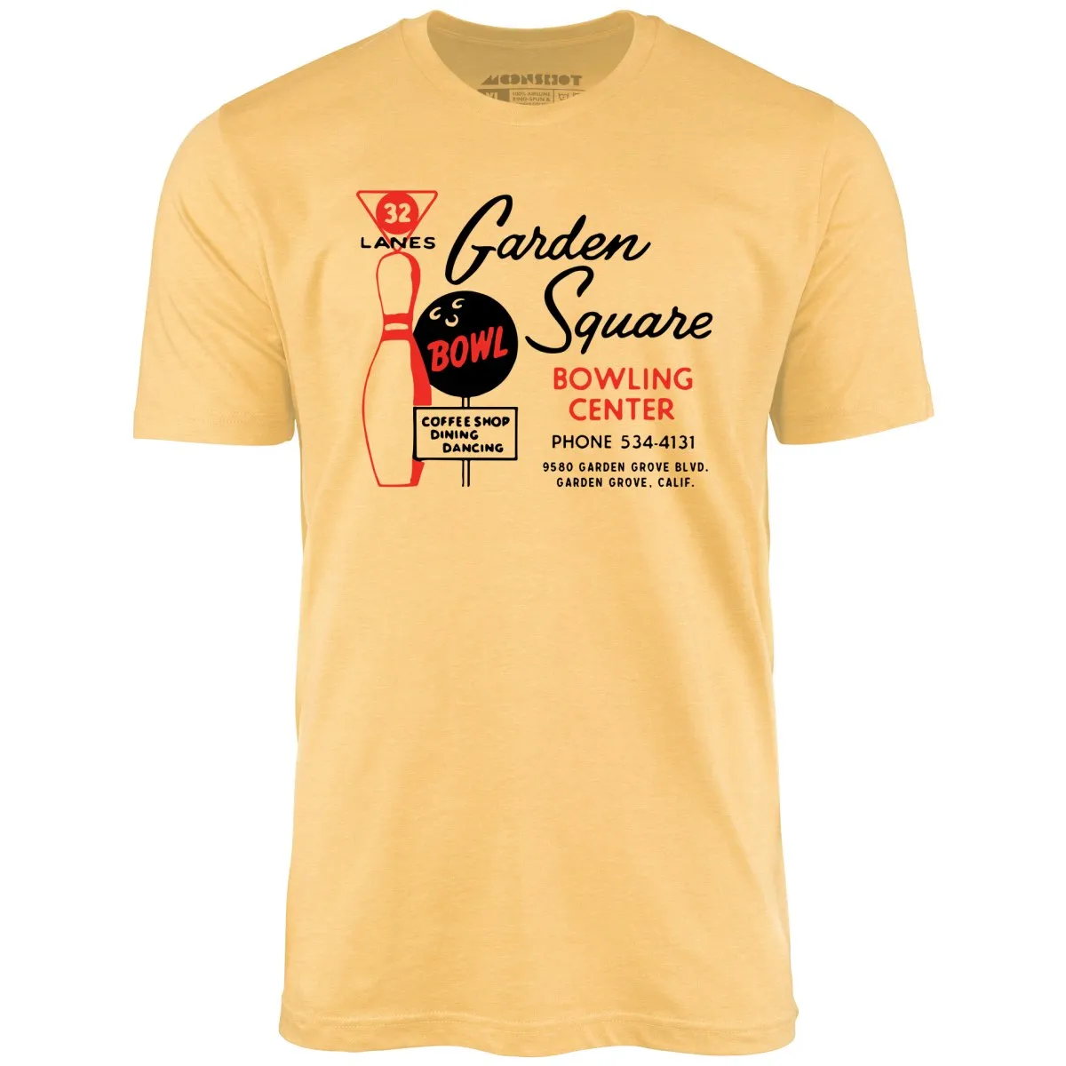 Garden Square Lanes - Garden Grove, CA - Vintage Bowling Alley - Unisex T-Shirt