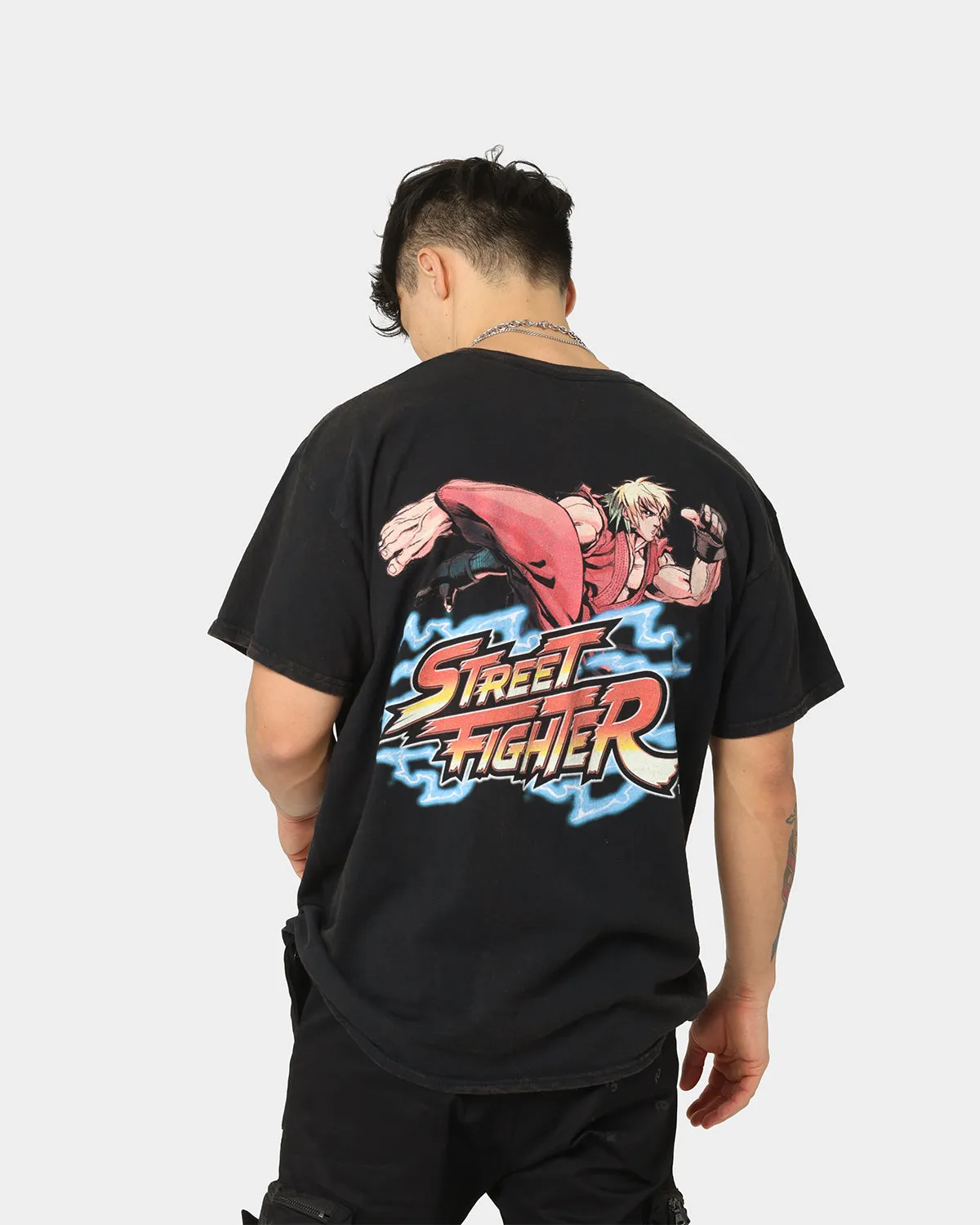 Goat Crew X Street Fighter Ken Masters Vintage T-Shirt Black Wash