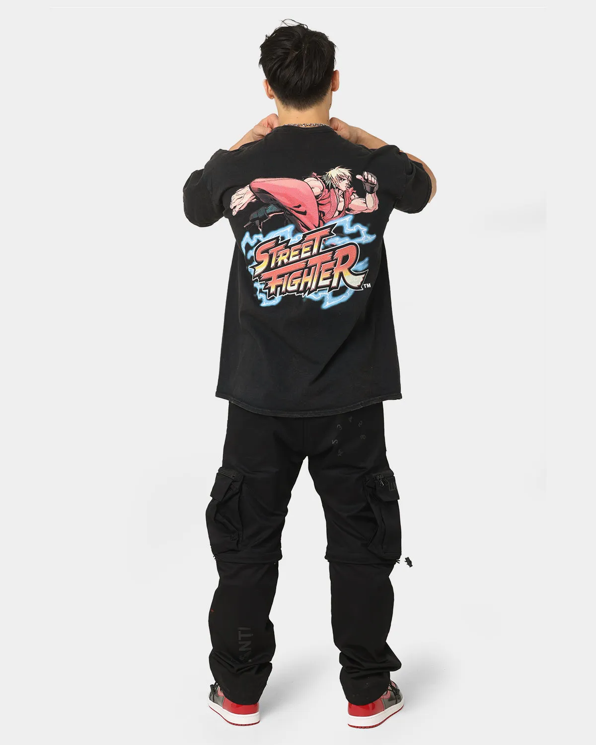 Goat Crew X Street Fighter Ken Masters Vintage T-Shirt Black Wash