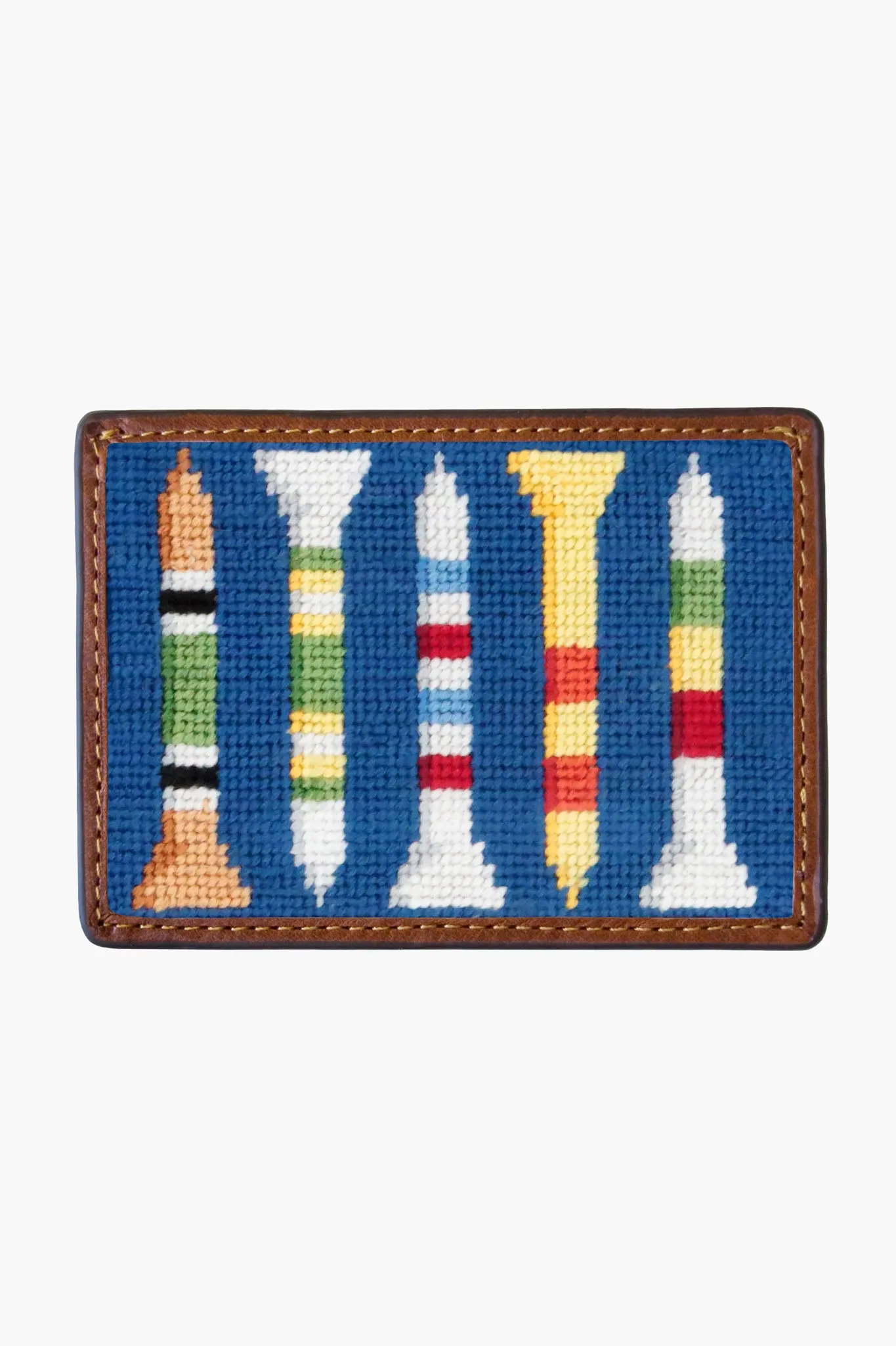 Golf Tees Needlepoint Credit Card Wallet