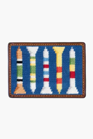 Golf Tees Needlepoint Credit Card Wallet