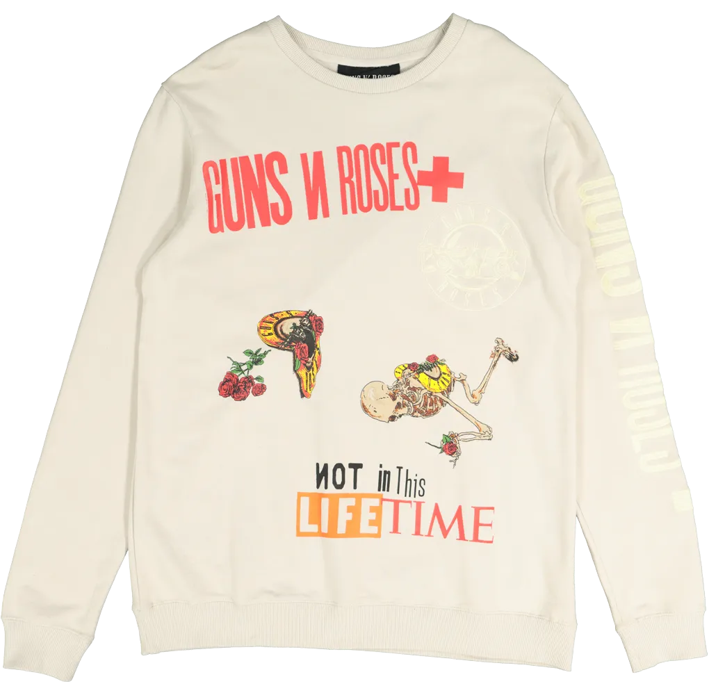 Guns N Roses Bleeding Car Crewneck Natural