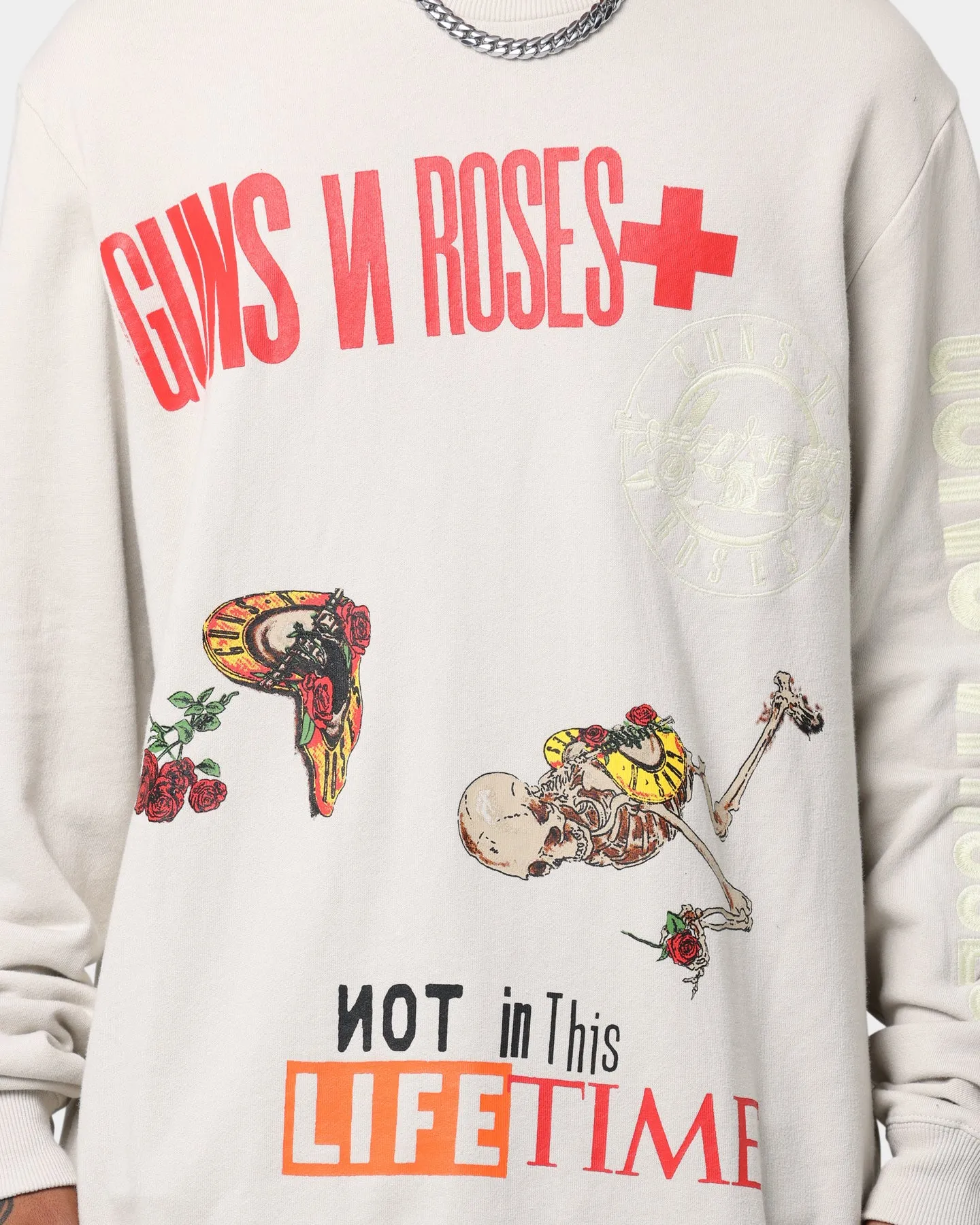 Guns N Roses Bleeding Car Crewneck Natural