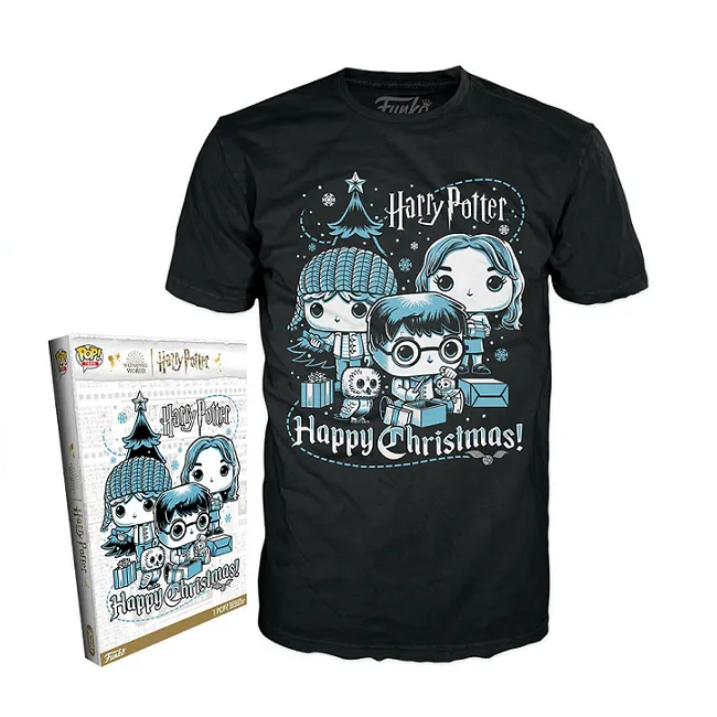 Harry Potter Holiday - Happy Christmas Boxed Funko Pop! Tees [Size-L]