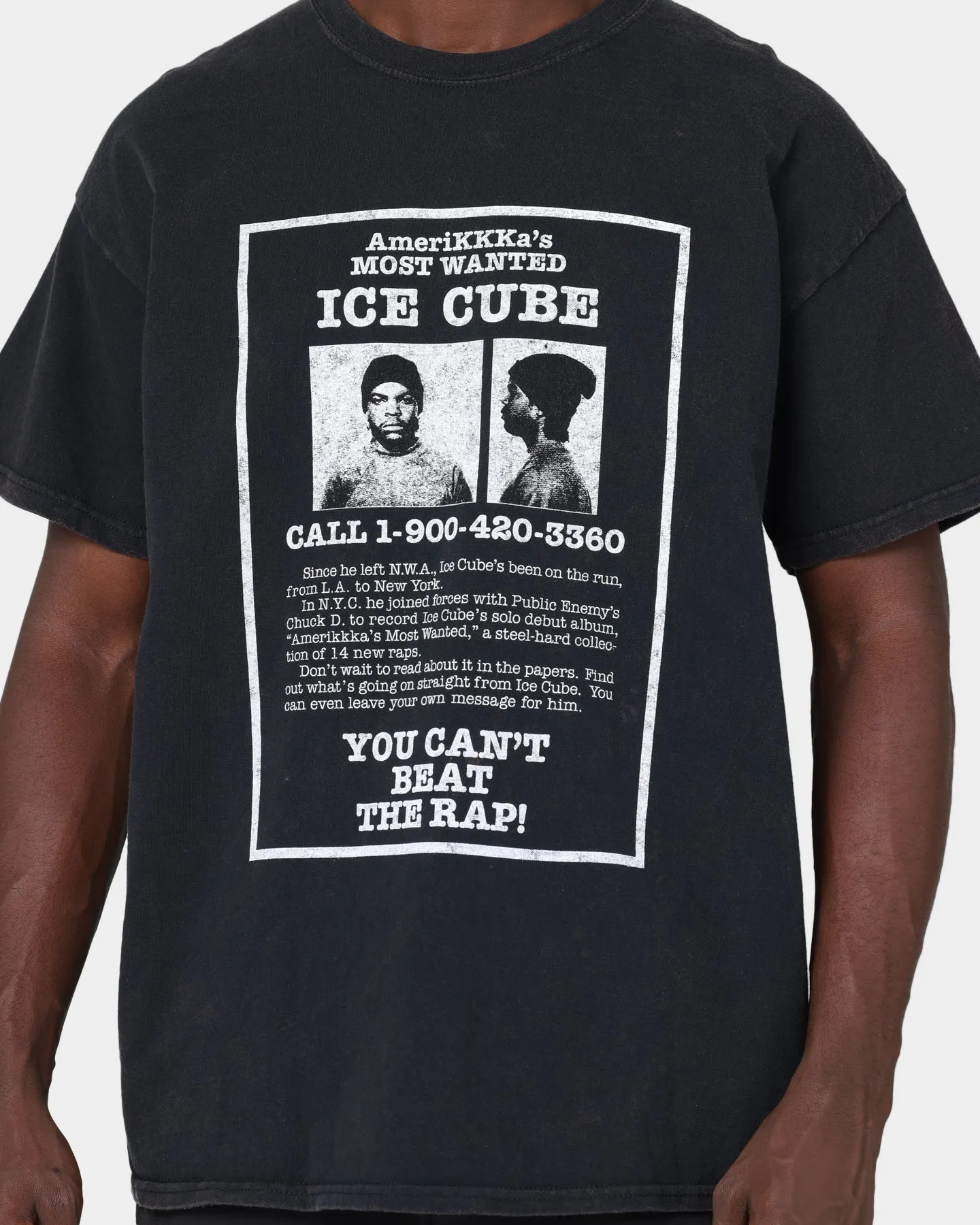 Ice Cube Amerikkkas Most Wanted T-Shirt Black Wash