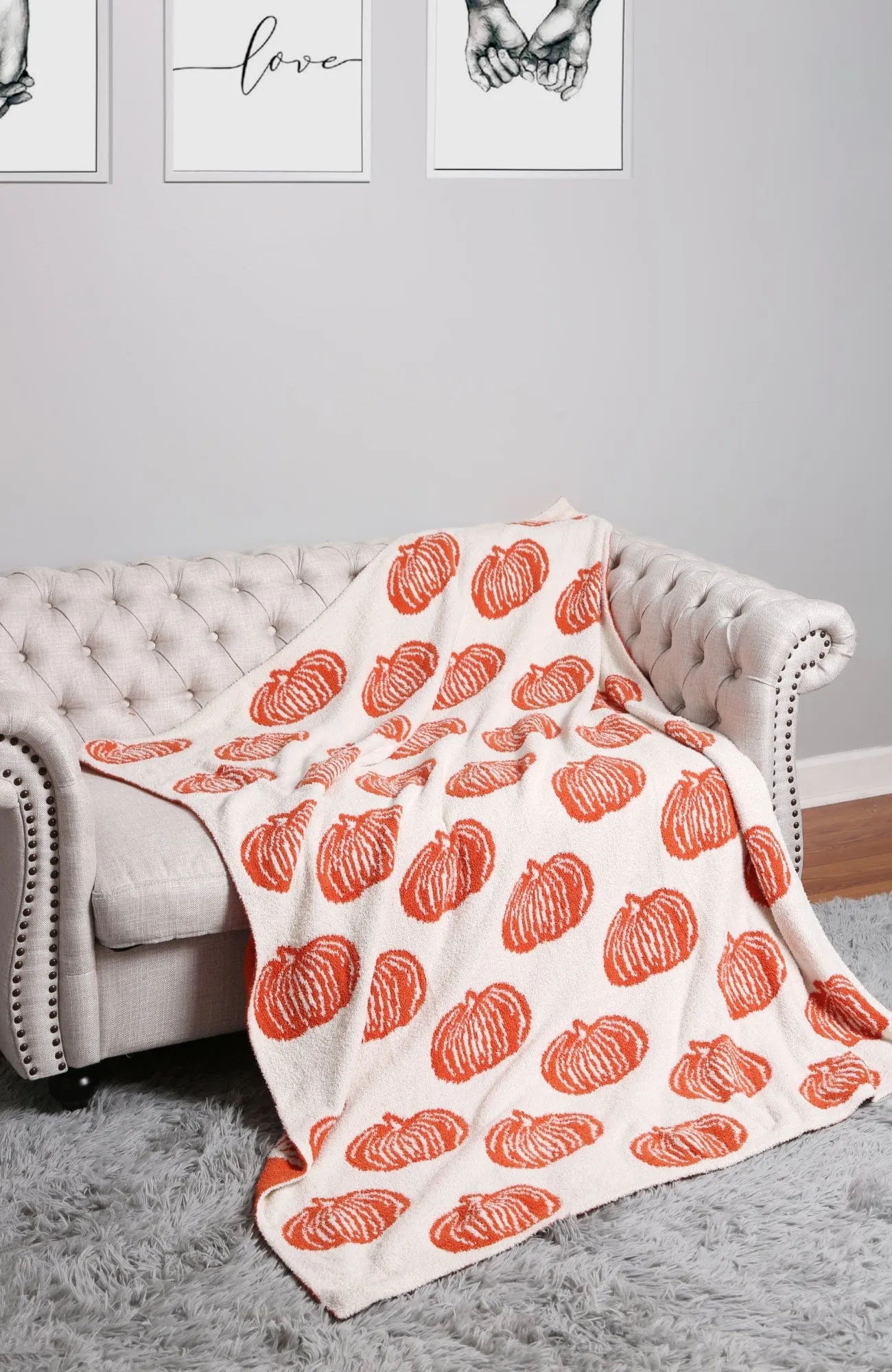 JCL4315 Super Lux Pumpkin Throw Blanket