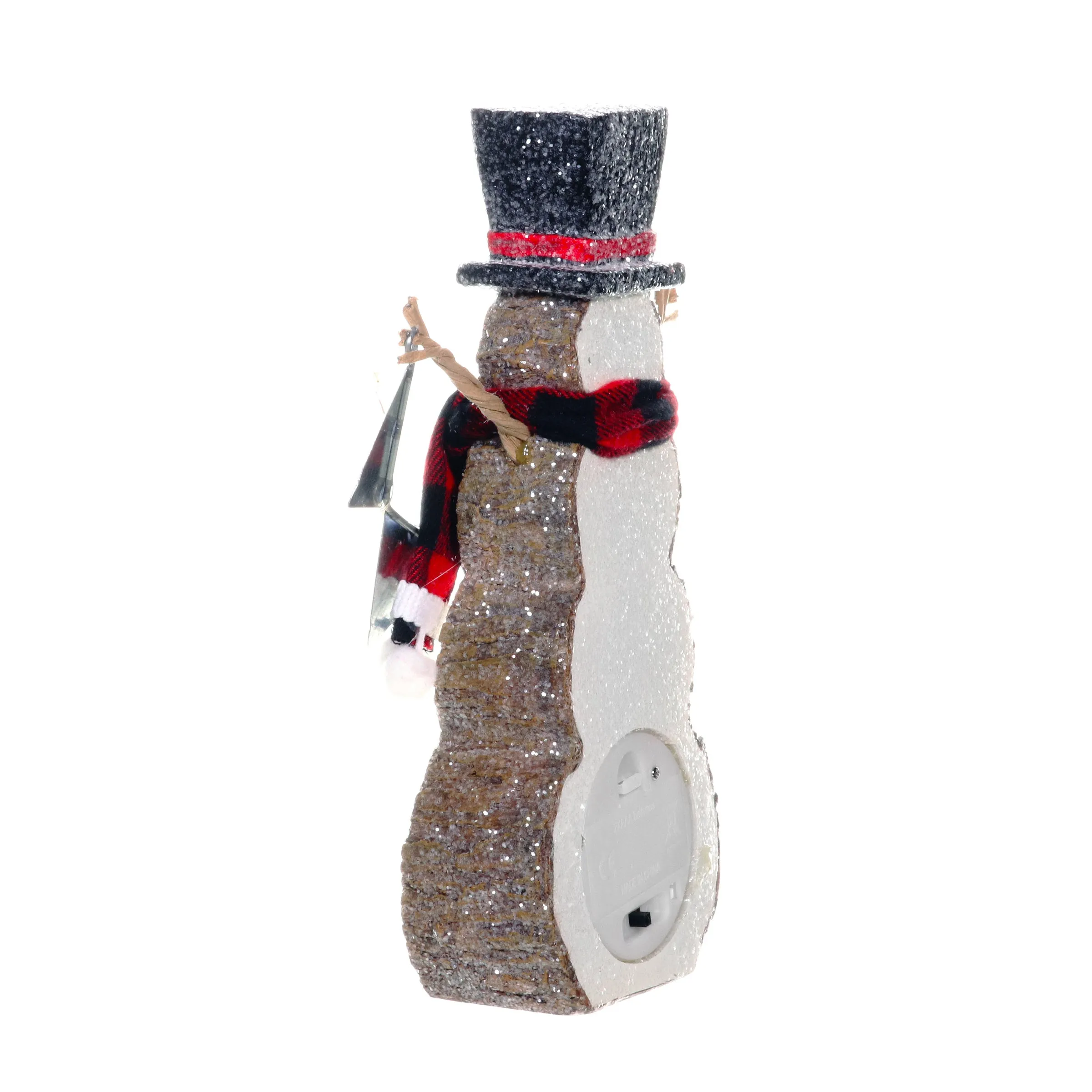 Joy To The World LED Snowman Statue on a Battery Powered Timer, 8.5 Inch