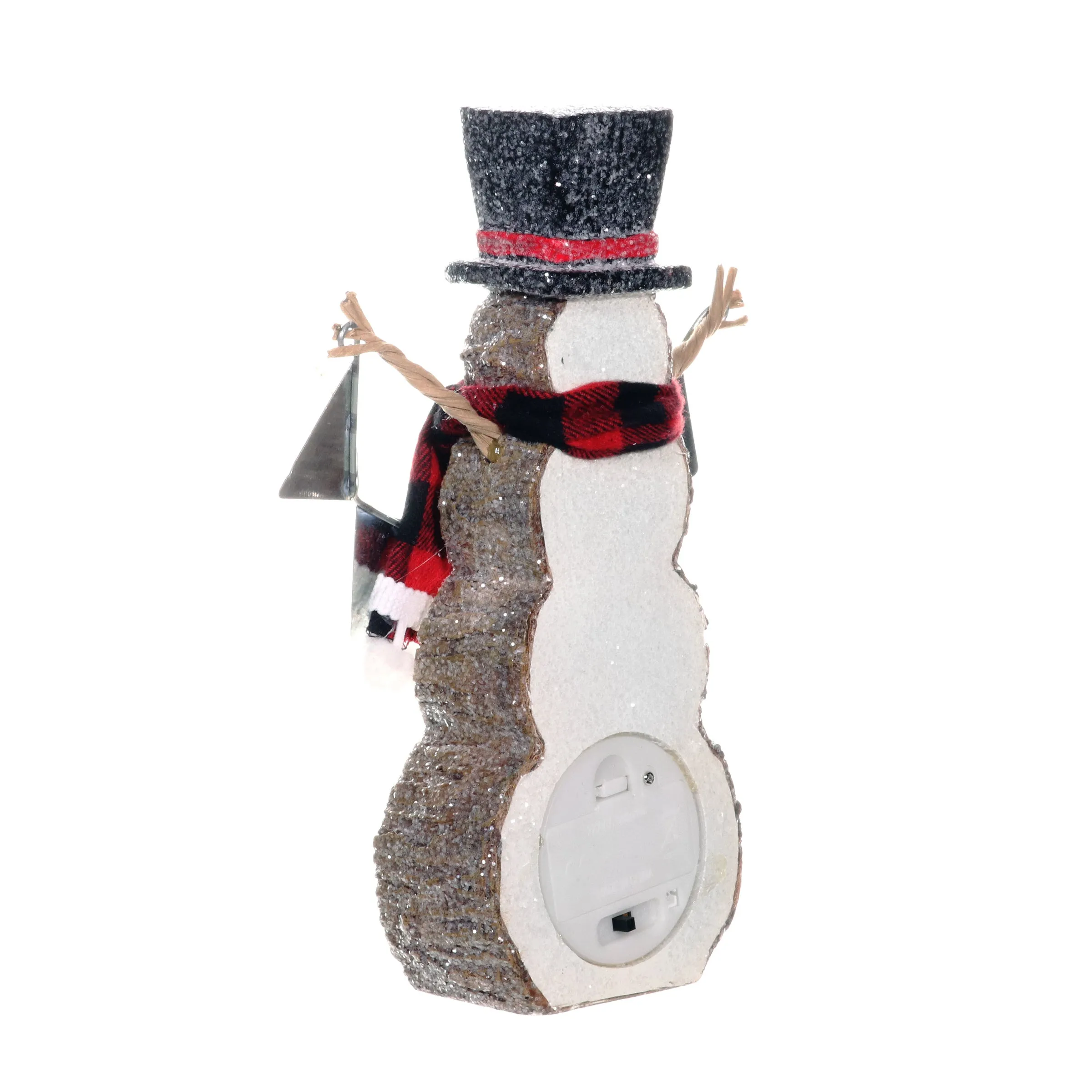 Joy To The World LED Snowman Statue on a Battery Powered Timer, 8.5 Inch