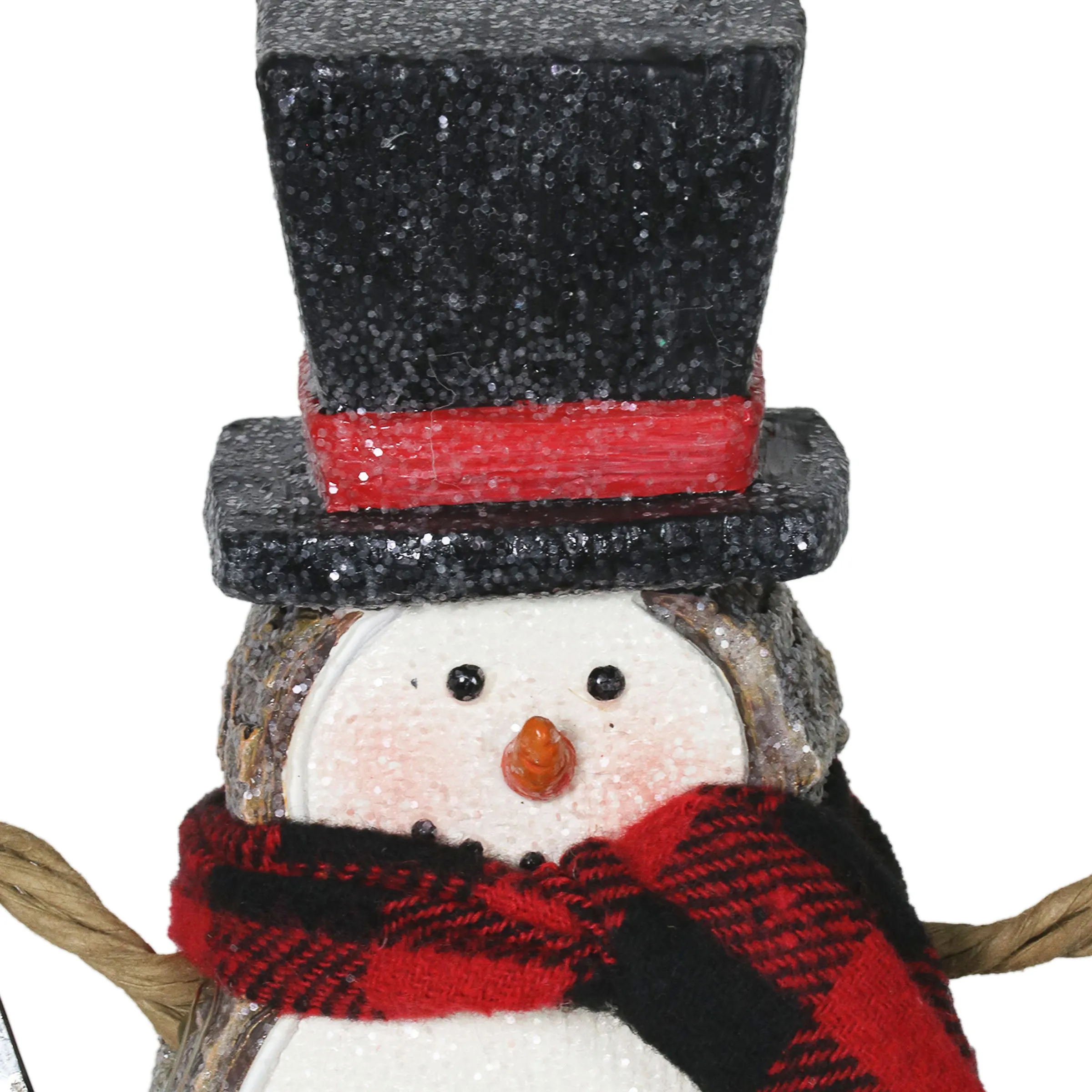 Joy To The World LED Snowman Statue on a Battery Powered Timer, 8.5 Inch