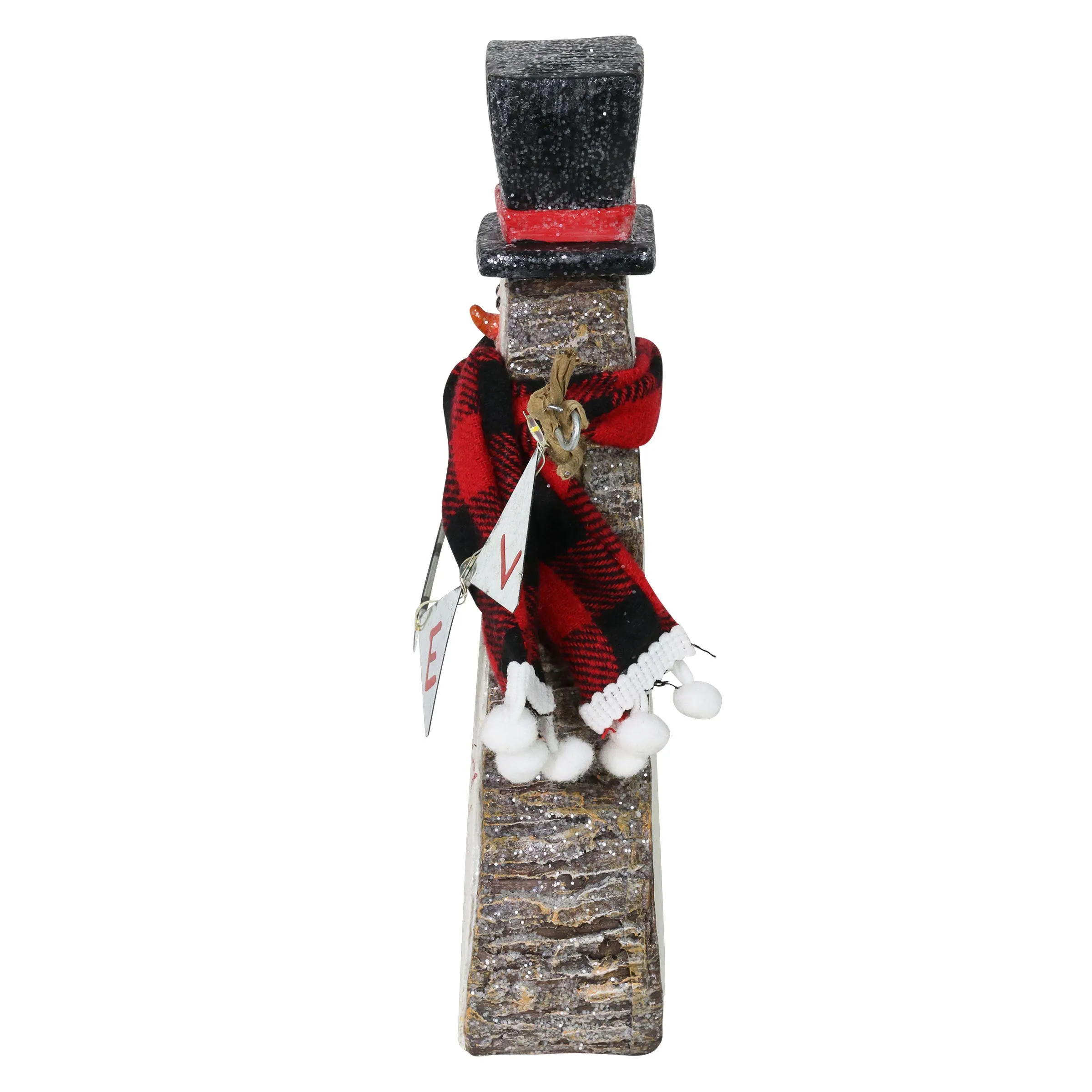 Joy To The World LED Snowman Statue on a Battery Powered Timer, 8.5 Inch