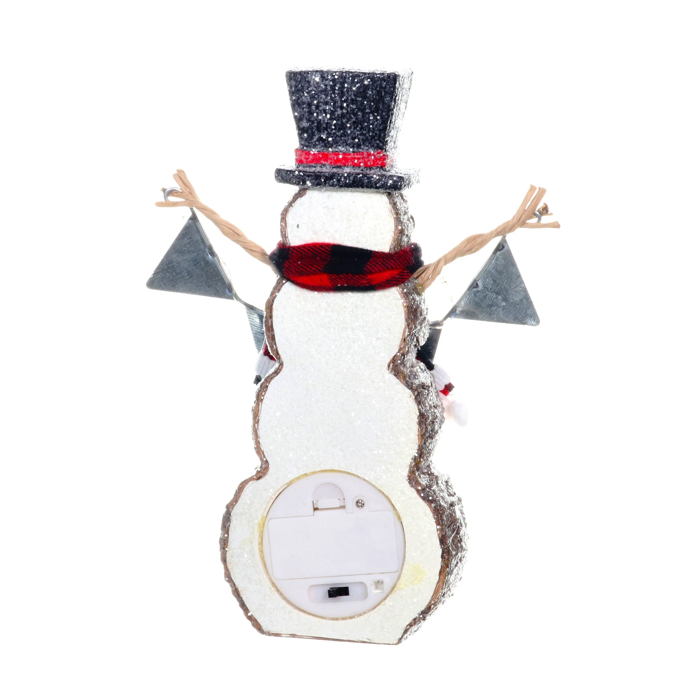 Joy To The World LED Snowman Statue on a Battery Powered Timer, 8.5 Inch