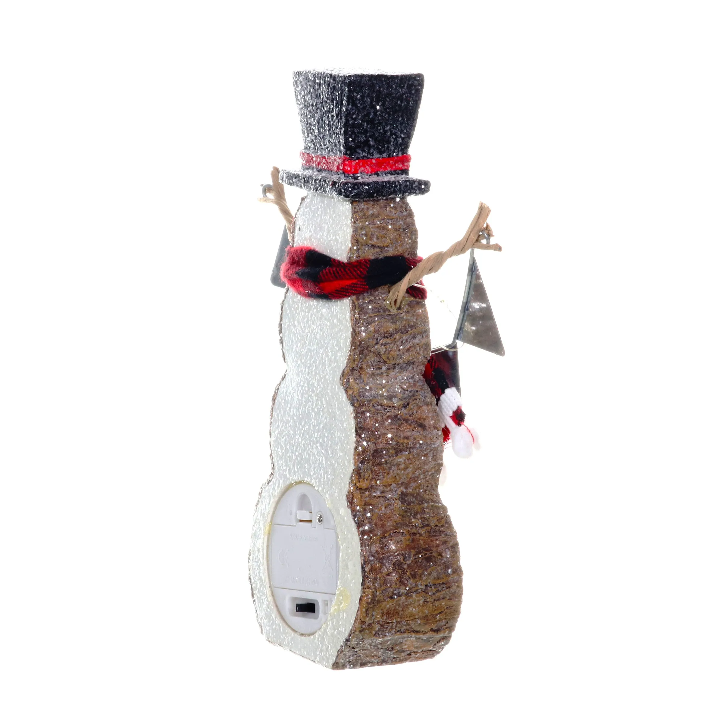 Joy To The World LED Snowman Statue on a Battery Powered Timer, 8.5 Inch