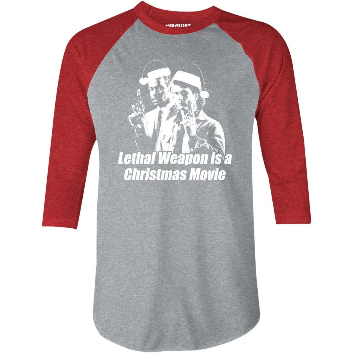 Lethal Weapon Christmas - 3/4 Sleeve Raglan T-Shirt