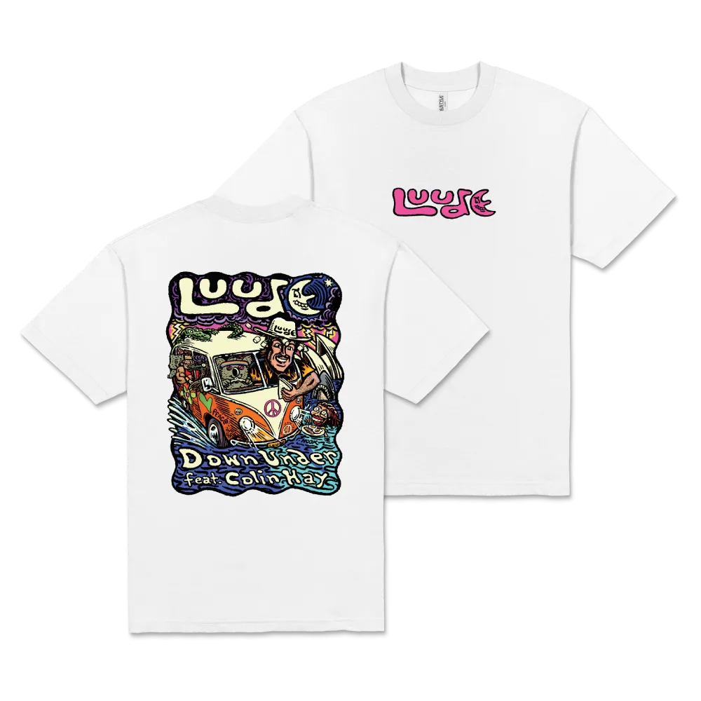 LUUDE / Down Under /  Glow In The Dark / White T-Shirt