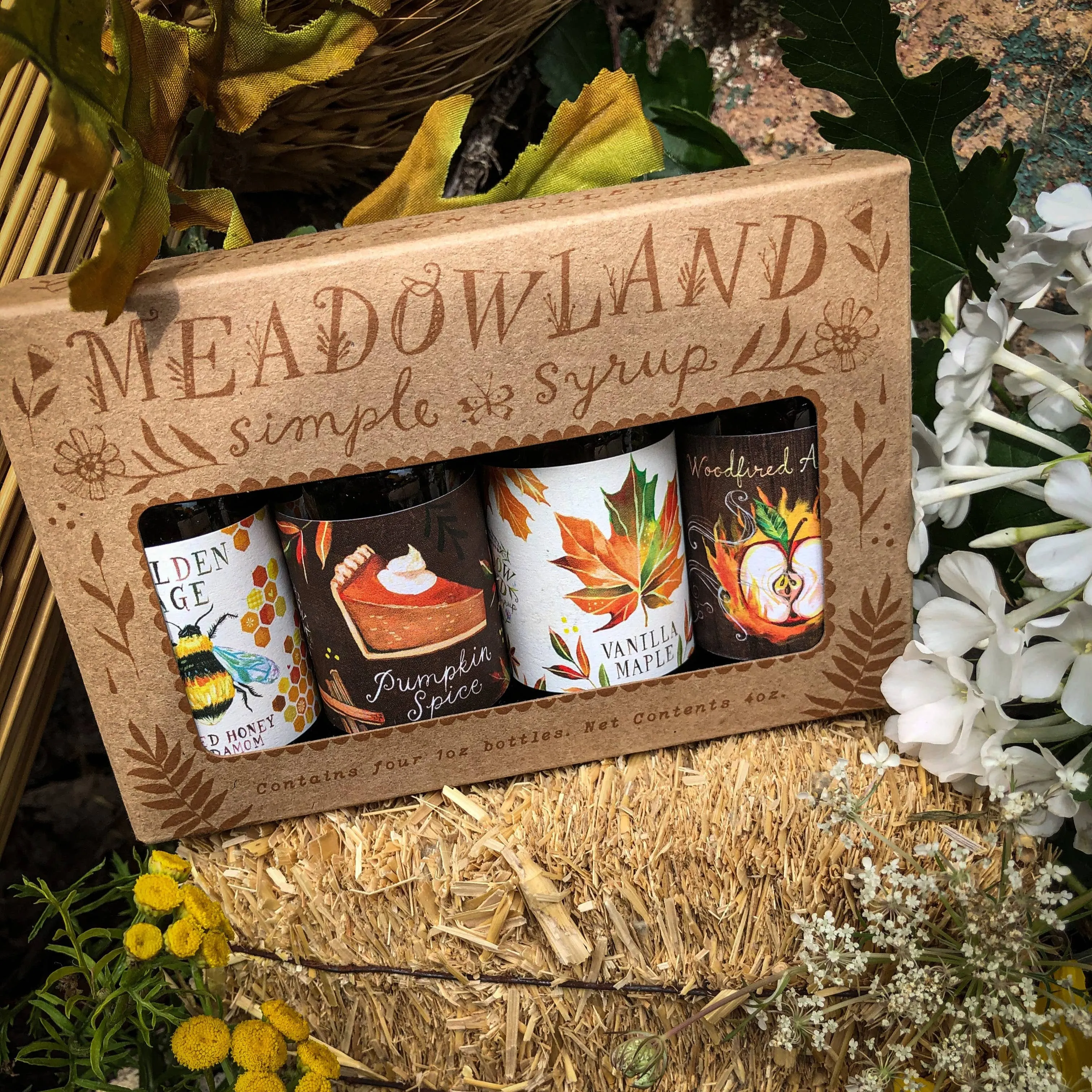 Meadowland Simple Syrups Sampler Set: Autumn